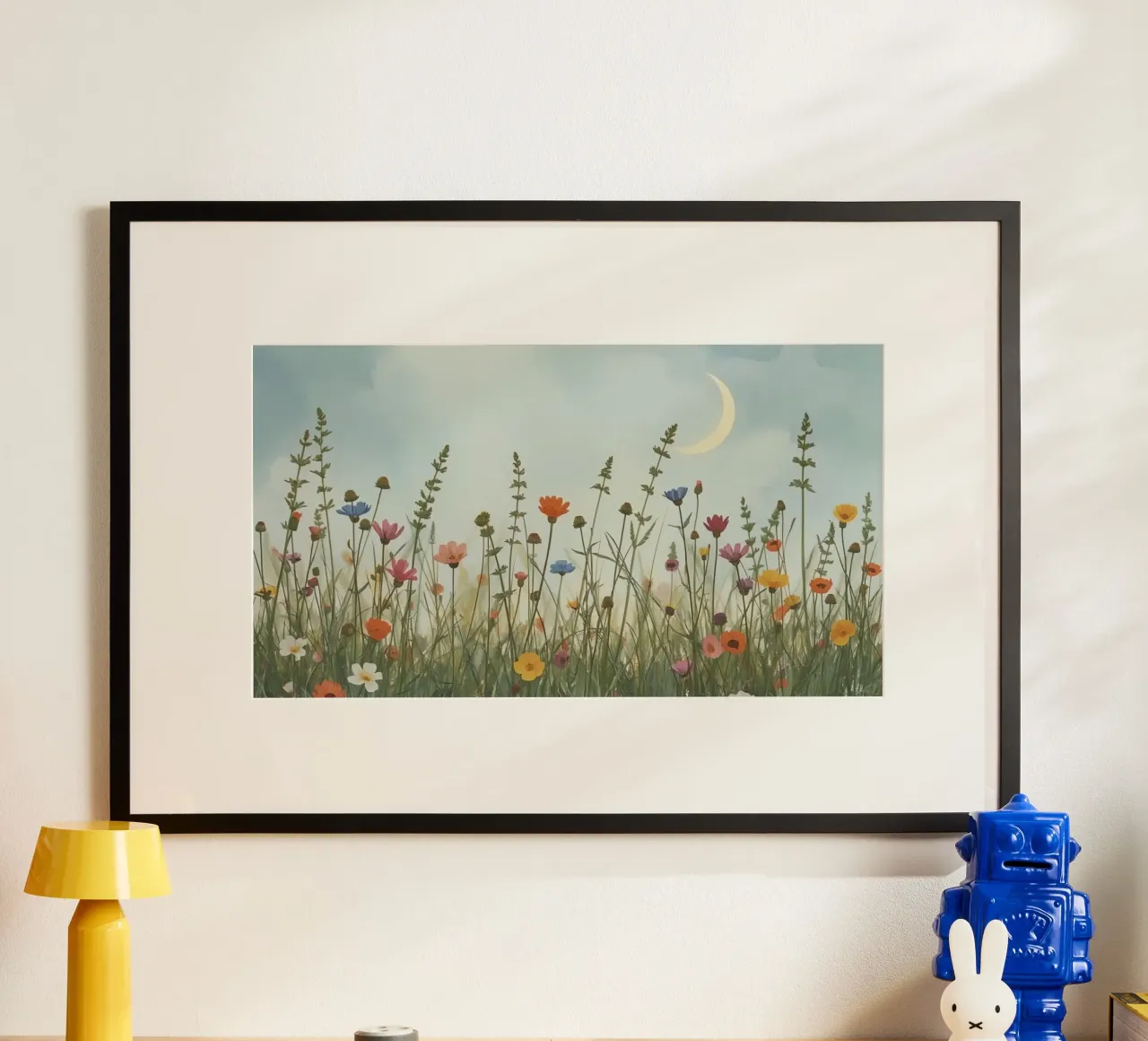 Fiori selvatici e mezzaluna carta hahnemühle da DesignDoodle