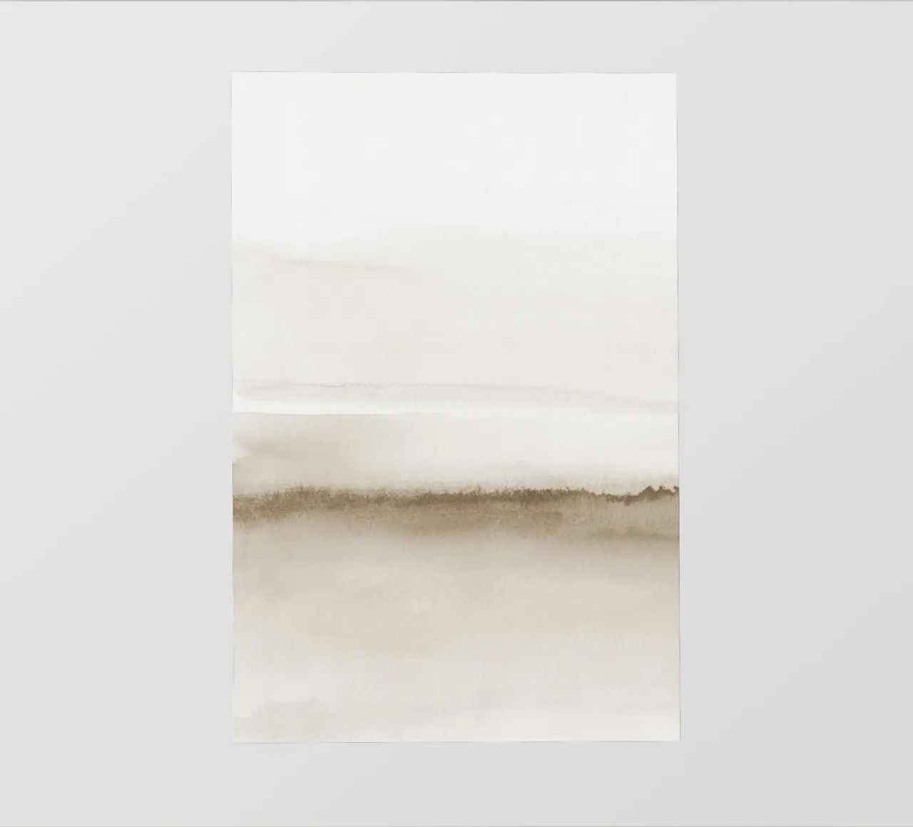 Paesaggio acquerello beige neutro 1/2 pellicola backlit da NouveauPrints