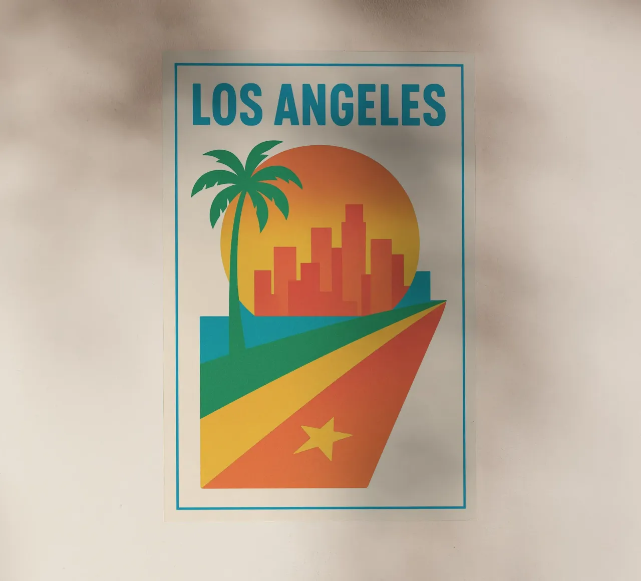 Un viaggio retrò a Los Angeles pellicola backlit da JETLAG | affiches voyage