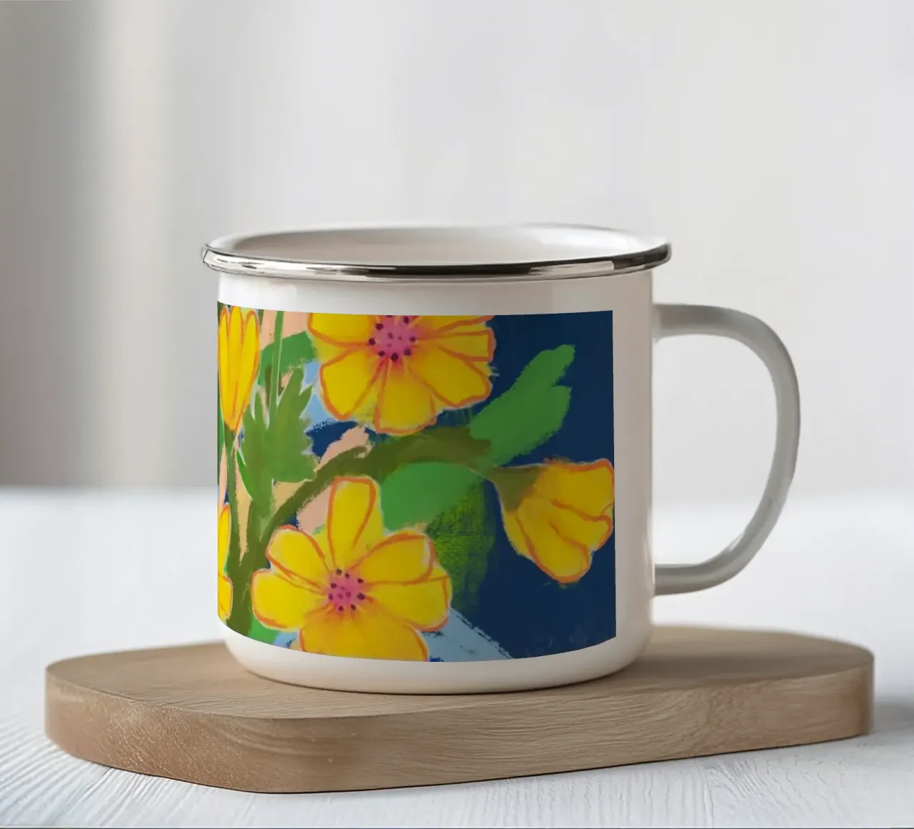 Flower Impression tazza in smalto da Petra Lang
