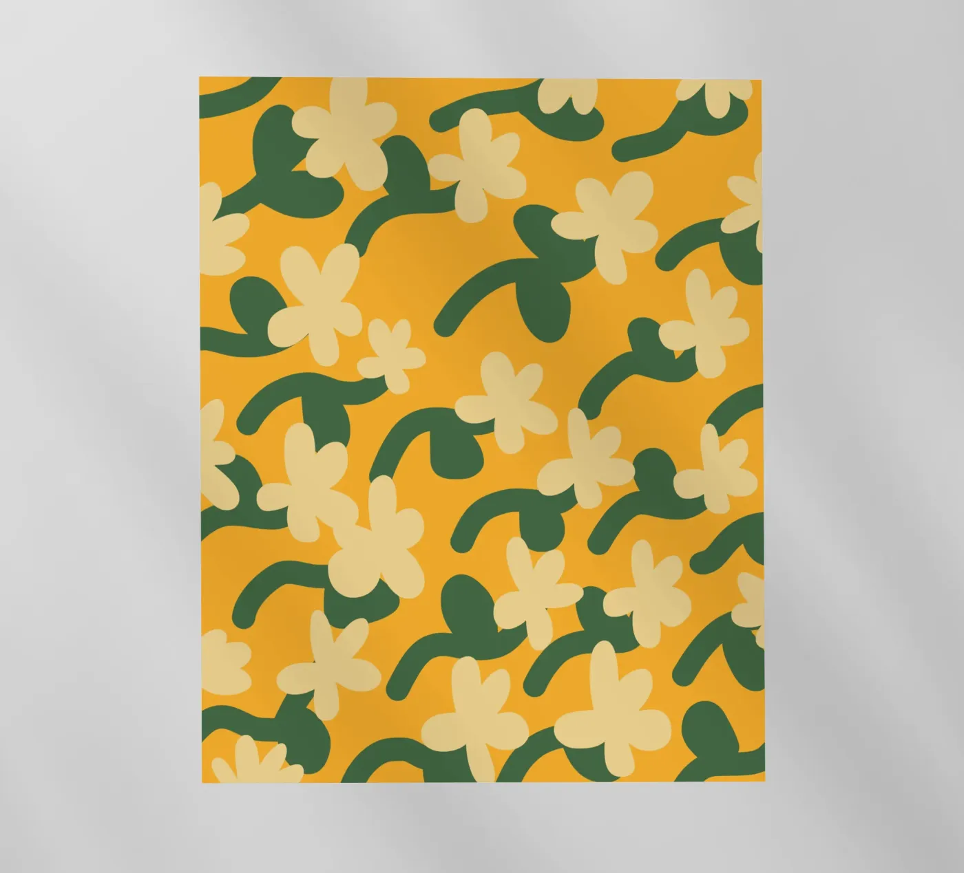 Motif répétitif de fleurs jaunes film rétro-éclairé de Little Dean