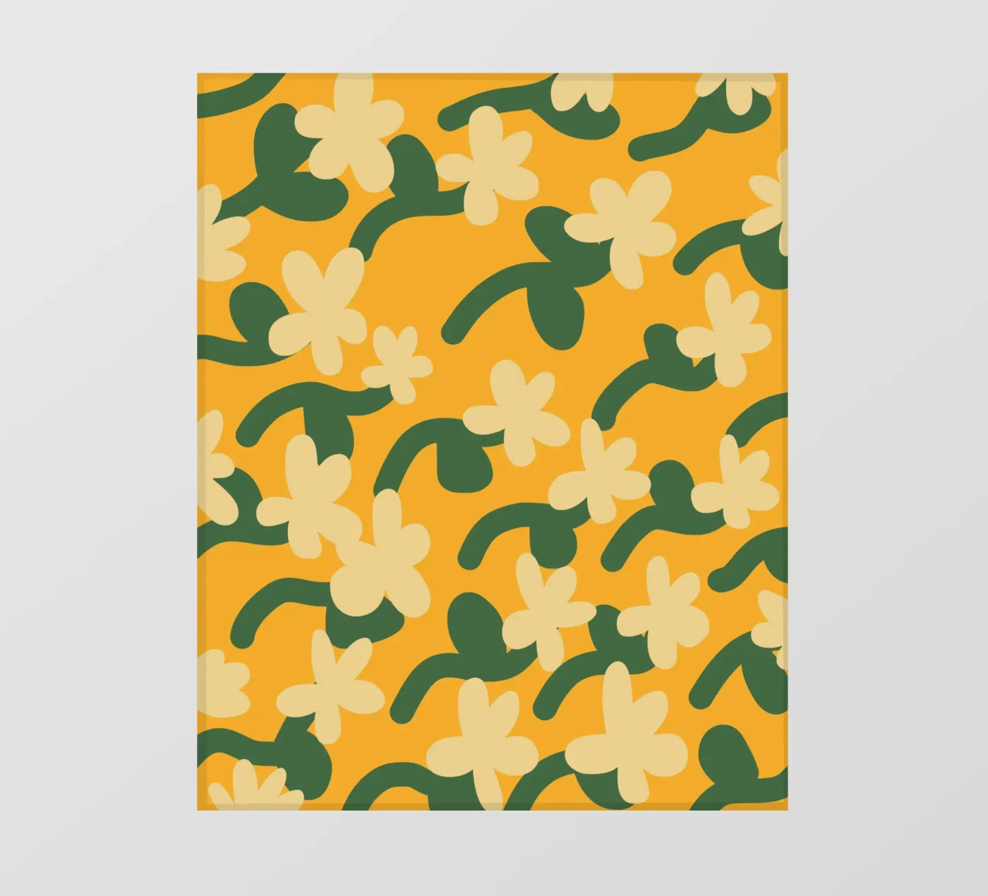 Motif répétitif de fleurs jaunes film rétro-éclairé de Little Dean