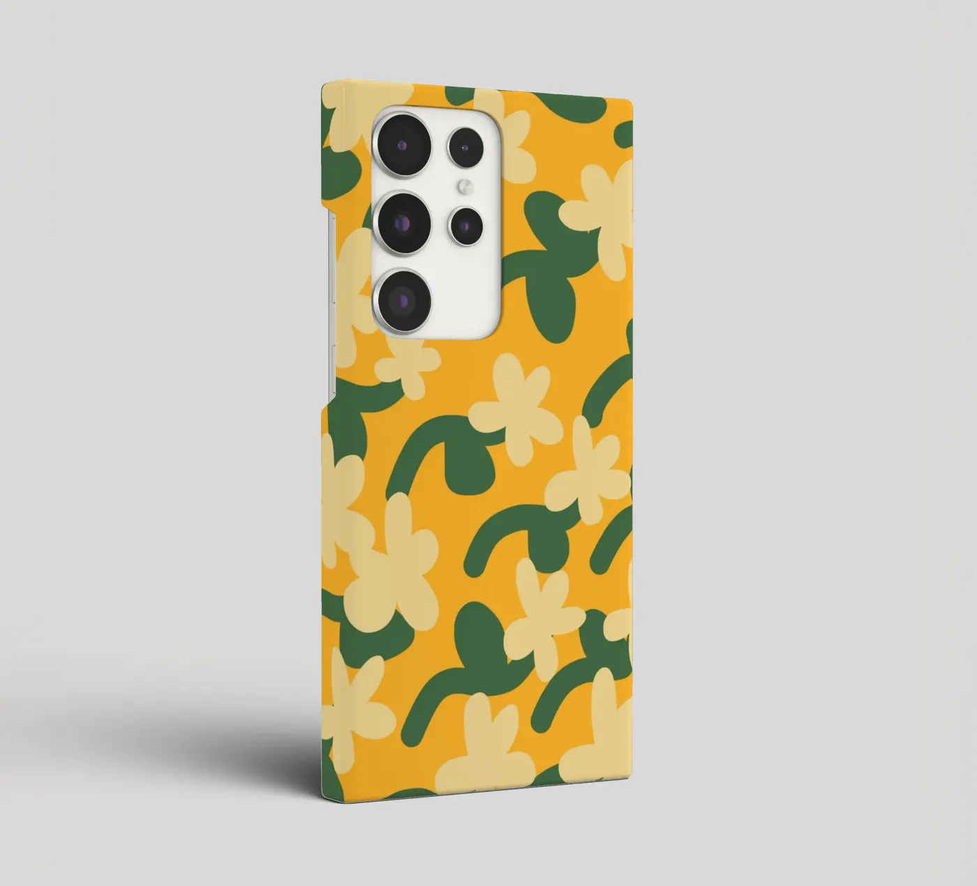 Yellow flower repeat pattern Samsung Hülle von Little Dean