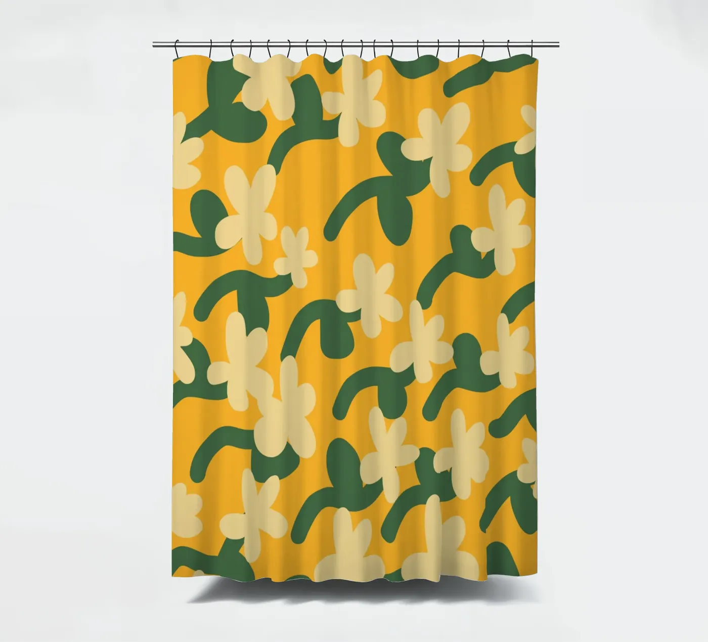 Motif répétitif de fleurs jaunes rideau de douche de Little Dean