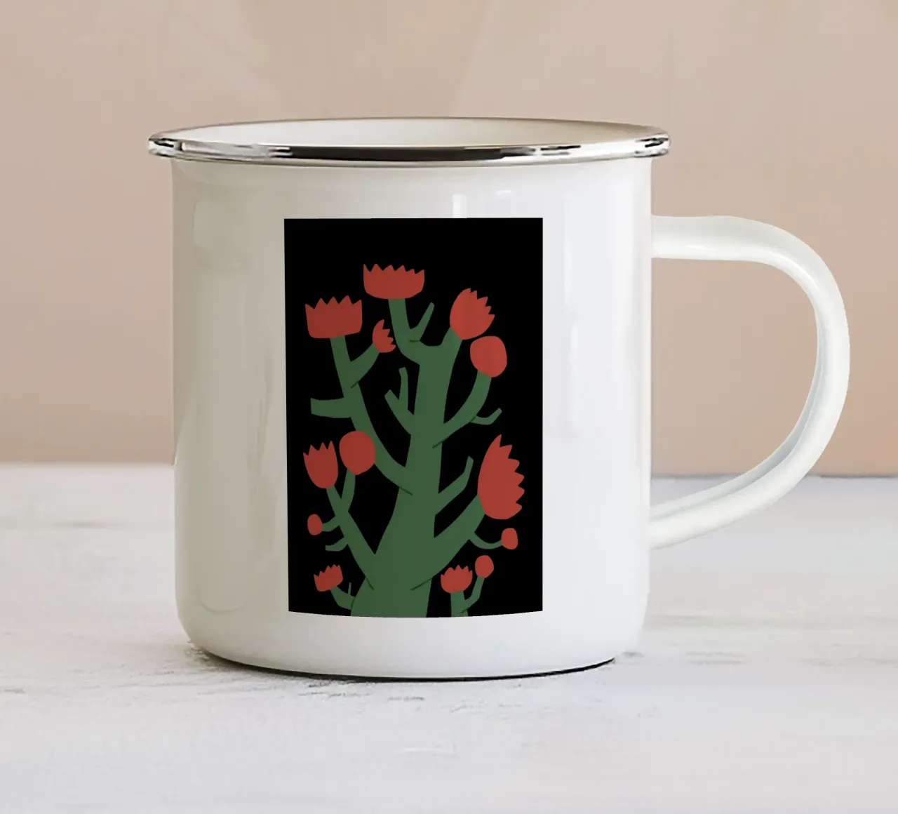 Fioritura forte var. 3 tazza in smalto da Little Dean
