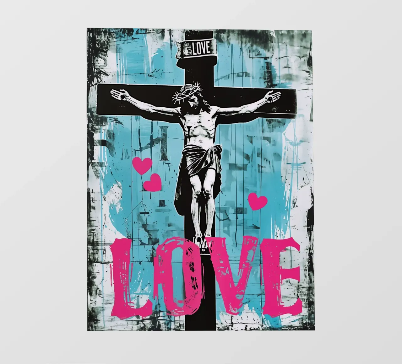 Gesù Cristo sulla croce telo in pvc da Autofocus