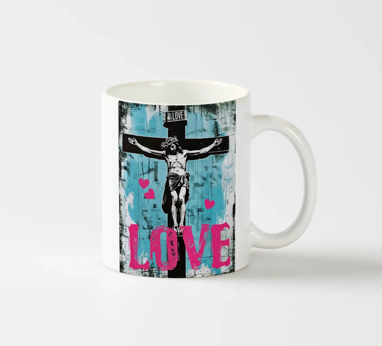 Gesù Cristo sulla croce tazza in ceramica da Autofocus