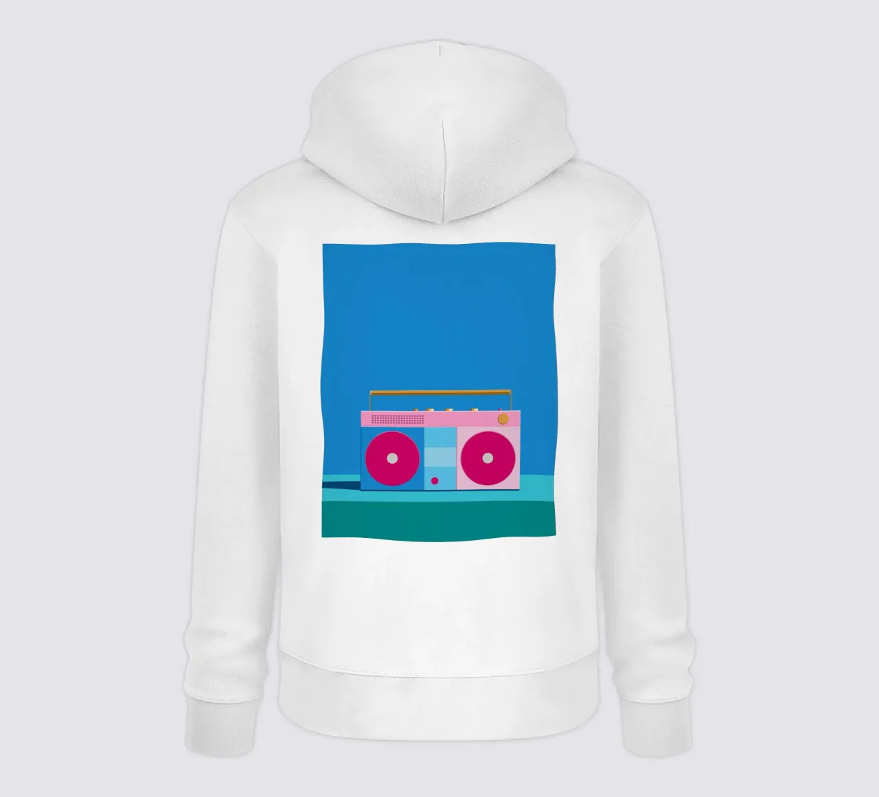 Retro Ghettoblaster Colourblocking felpa con cappuccio da DARIA IVANOVNA