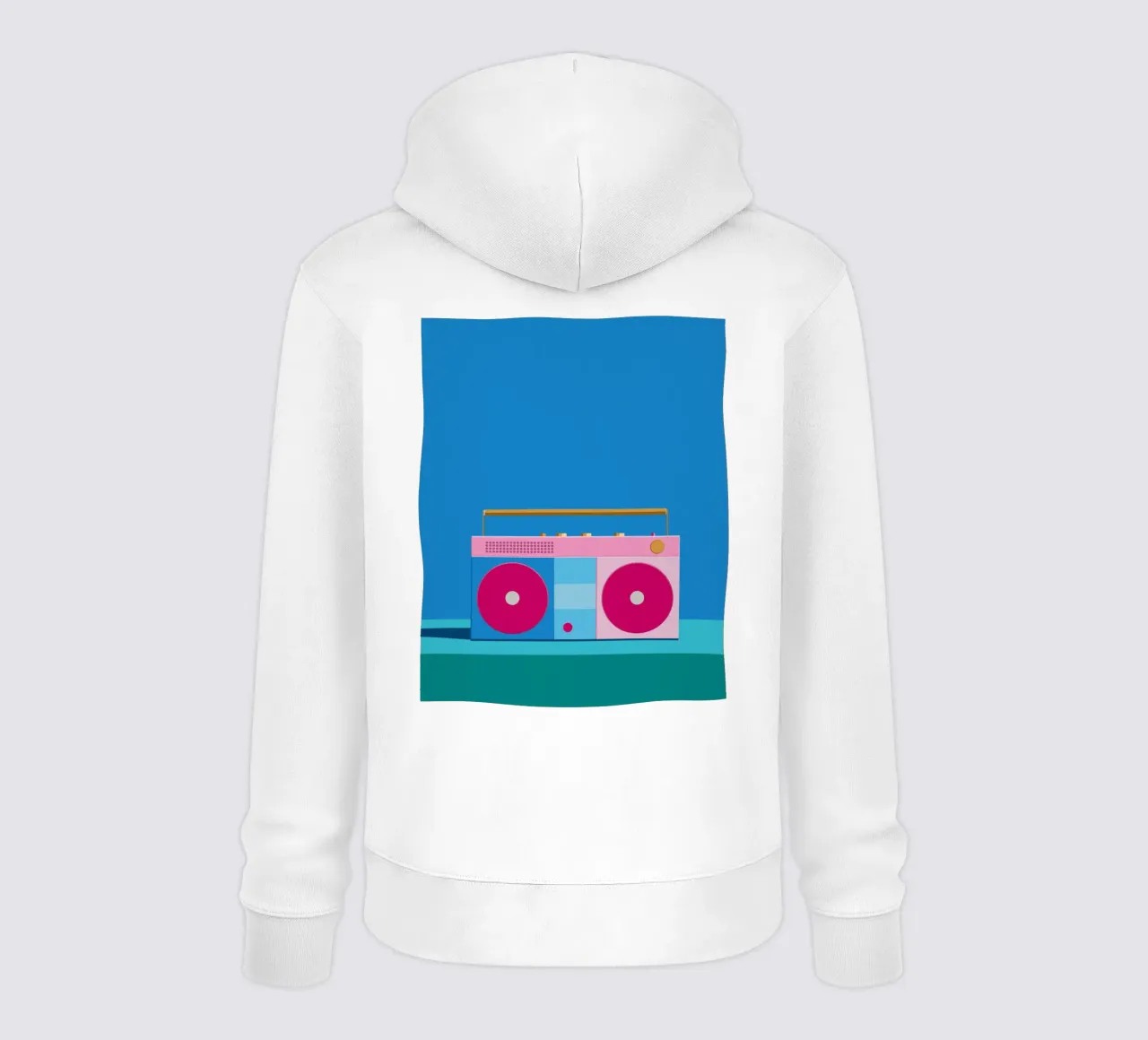 Retro Ghettoblaster Colourblocking felpa con cappuccio da DARIA IVANOVNA