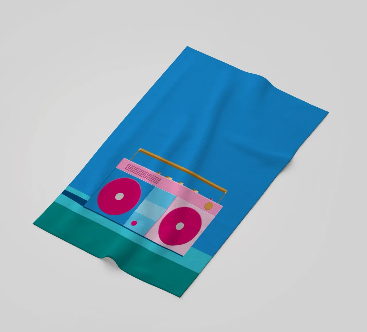 Retro Ghettoblaster Colourblocking telo mare da DARIA IVANOVNA