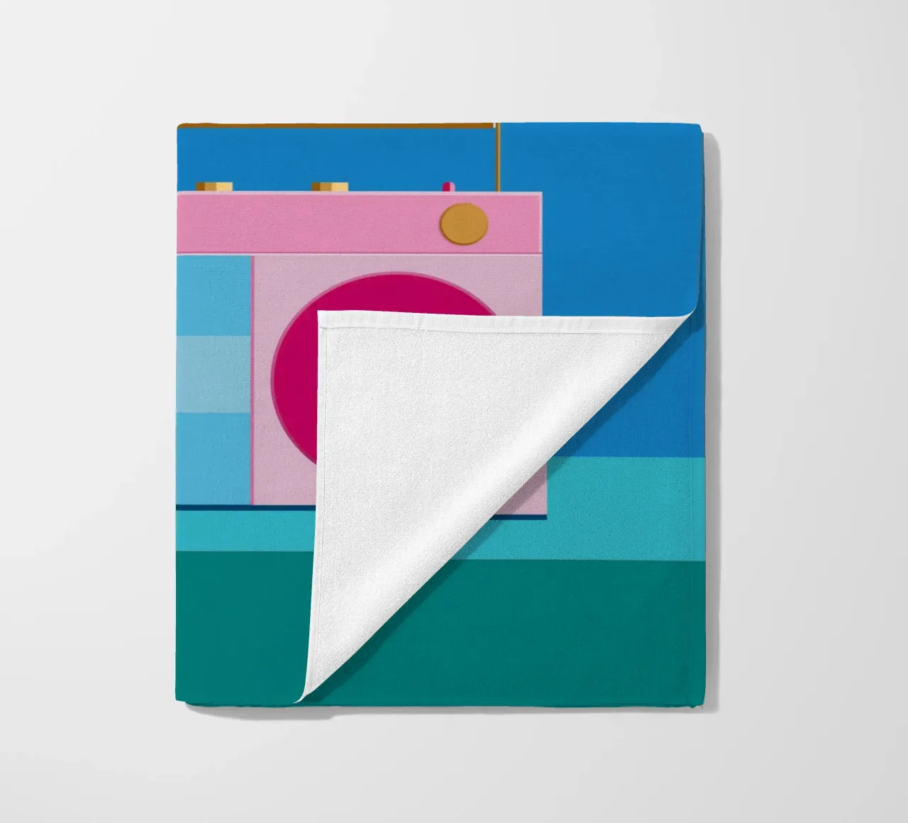 Retro Ghettoblaster Colourblocking telo mare da DARIA IVANOVNA