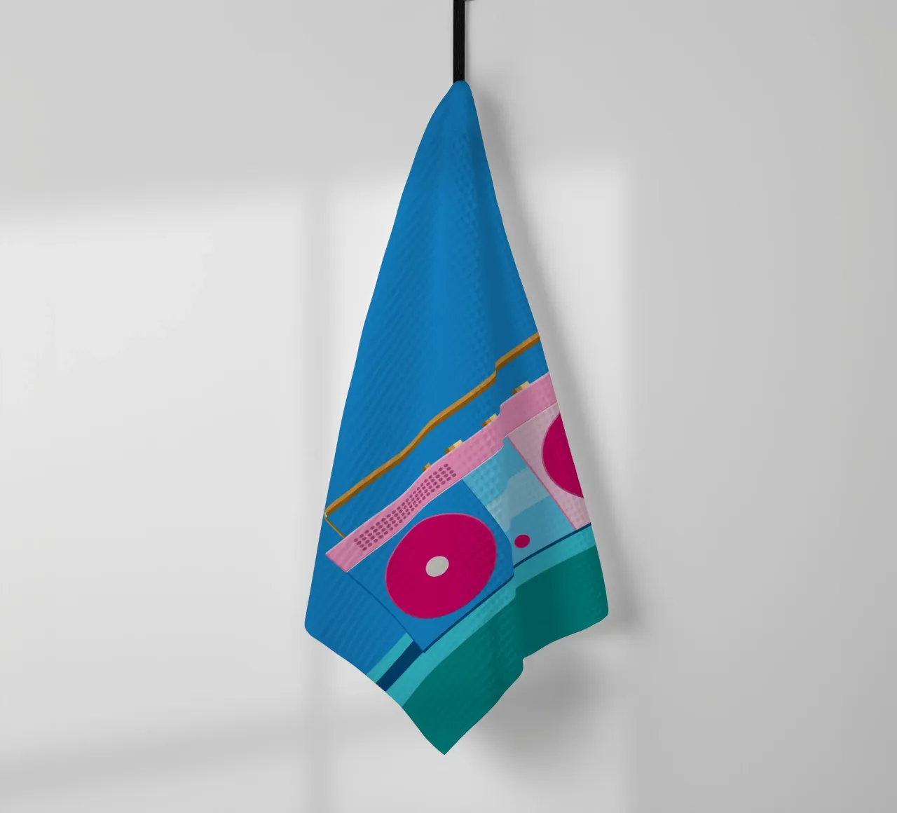 Retro Ghettoblaster Colourblocking canovaccio da cucina da DARIA IVANOVNA