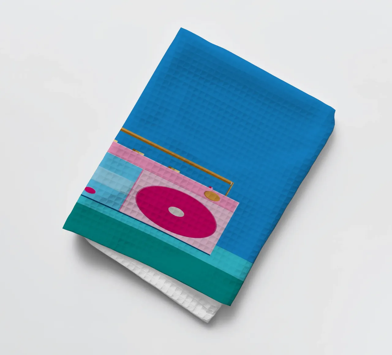 Retro Ghettoblaster Colourblocking canovaccio da cucina da DARIA IVANOVNA