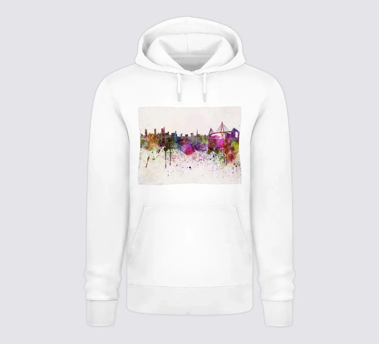 Lo skyline di Amburgo felpa con cappuccio da 🎁 ARTVI-SHOP