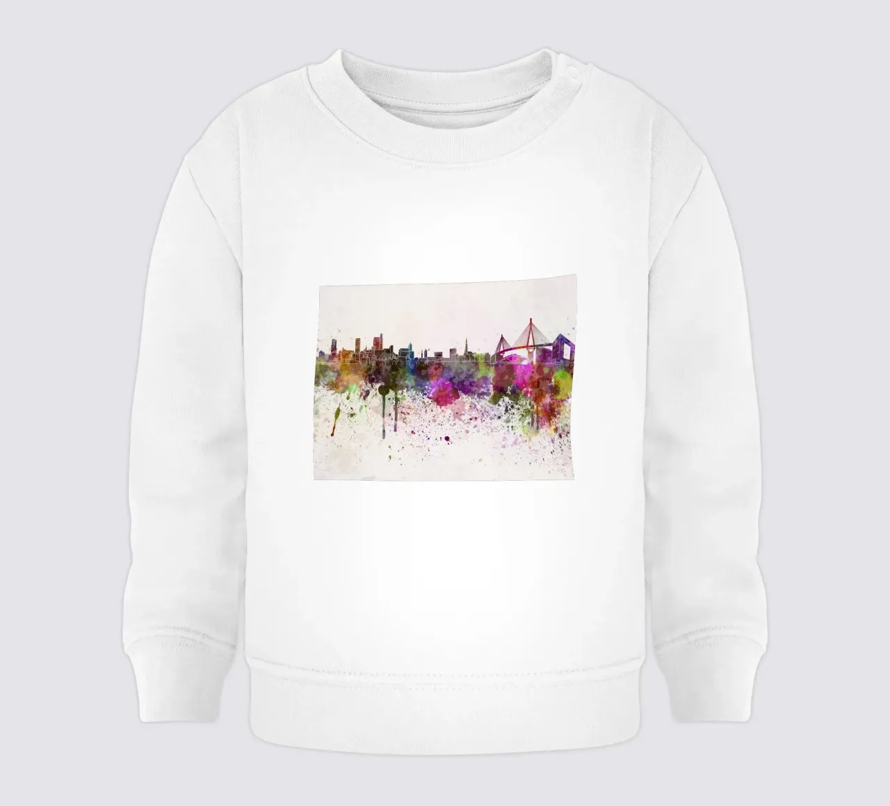 Lo skyline di Amburgo felpa neonato da 🎁 ARTVI-SHOP