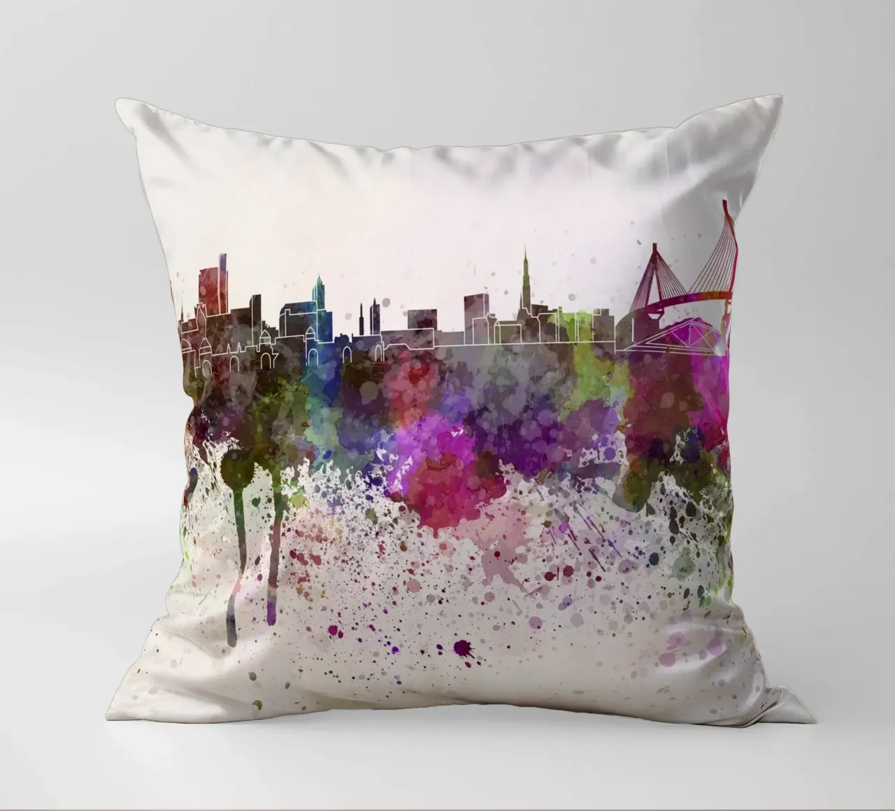 Lo skyline di Amburgo cuscino da 🎁 NOBELART