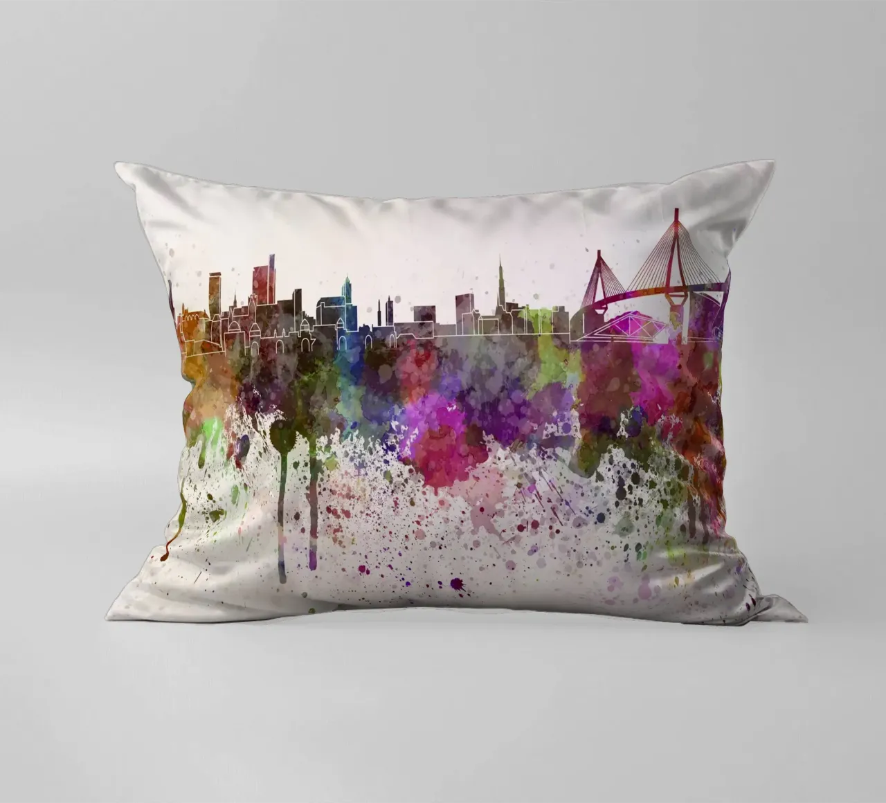 Lo skyline di Amburgo cuscino da 🎁 NOBELART