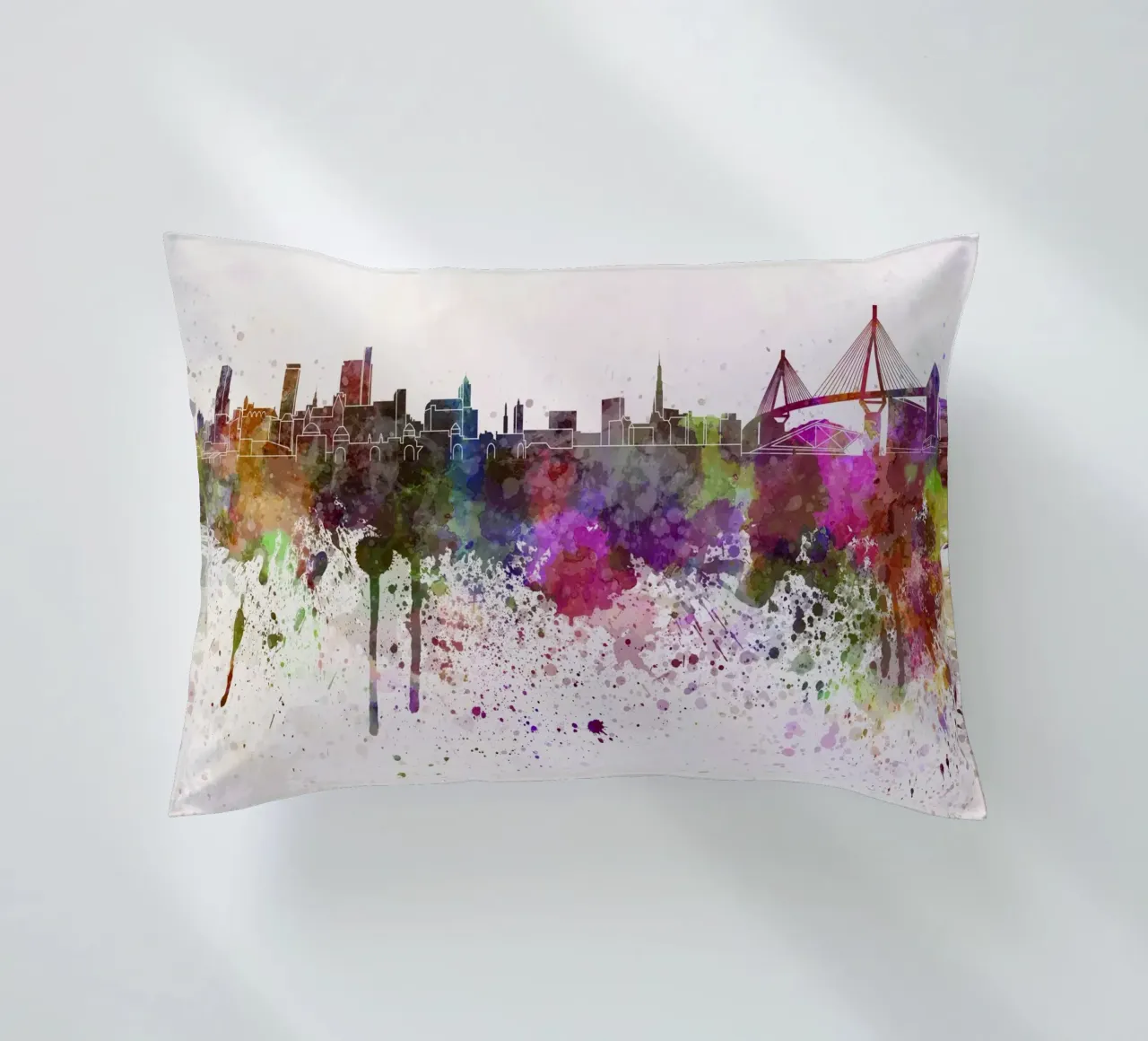 Lo skyline di Amburgo cuscino da 🎁 NOBELART