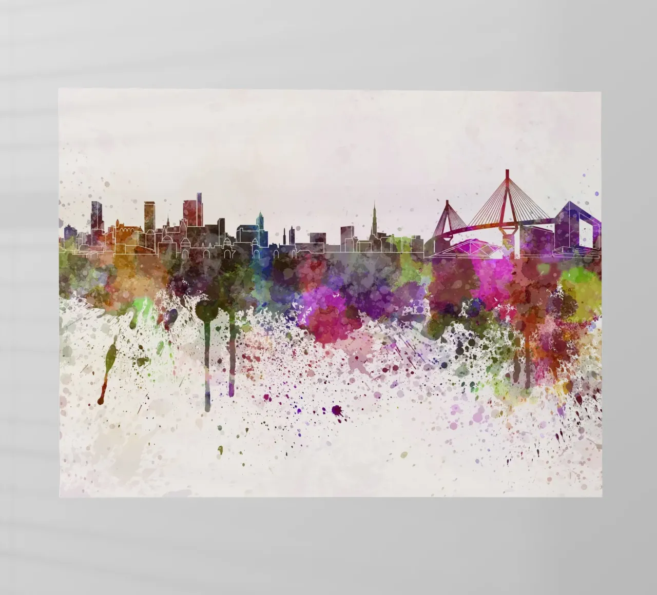 Lo skyline di Amburgo pellicola backlit da 🎁 ARTVI-SHOP