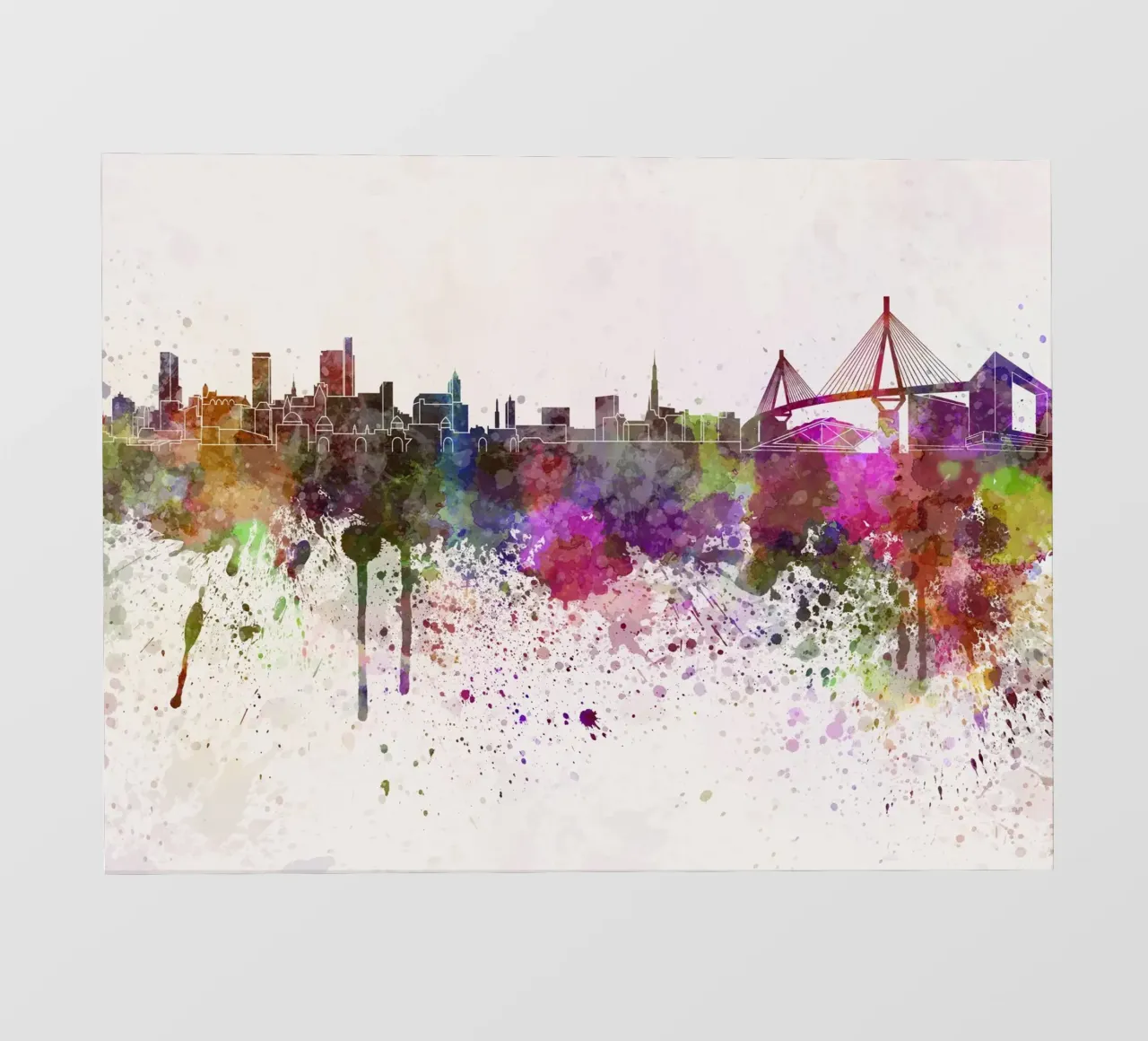Lo skyline di Amburgo pellicola backlit da 🎁 ARTVI-SHOP