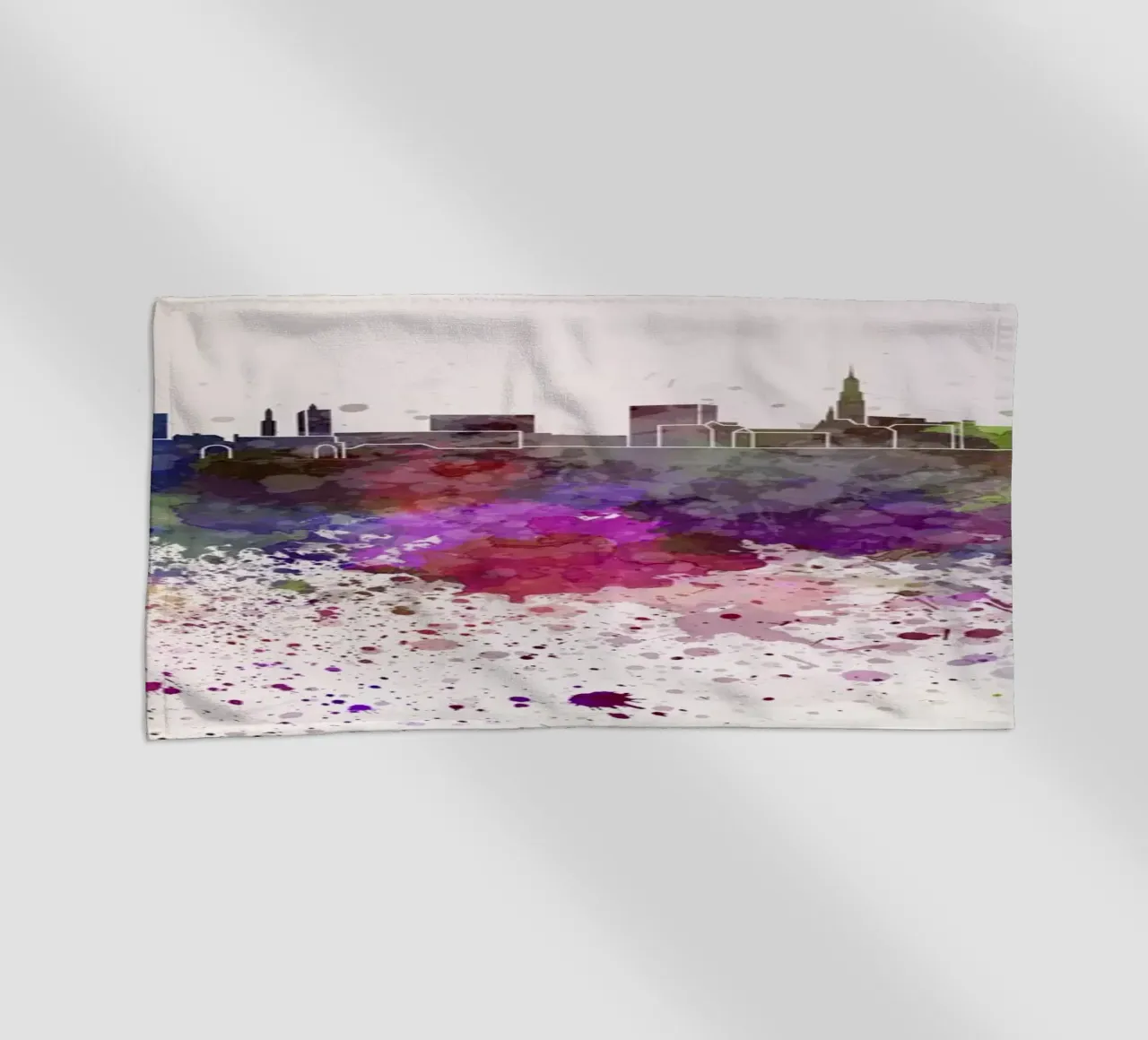 Lo skyline di Amburgo telo mare da 🎁 NOBELART
