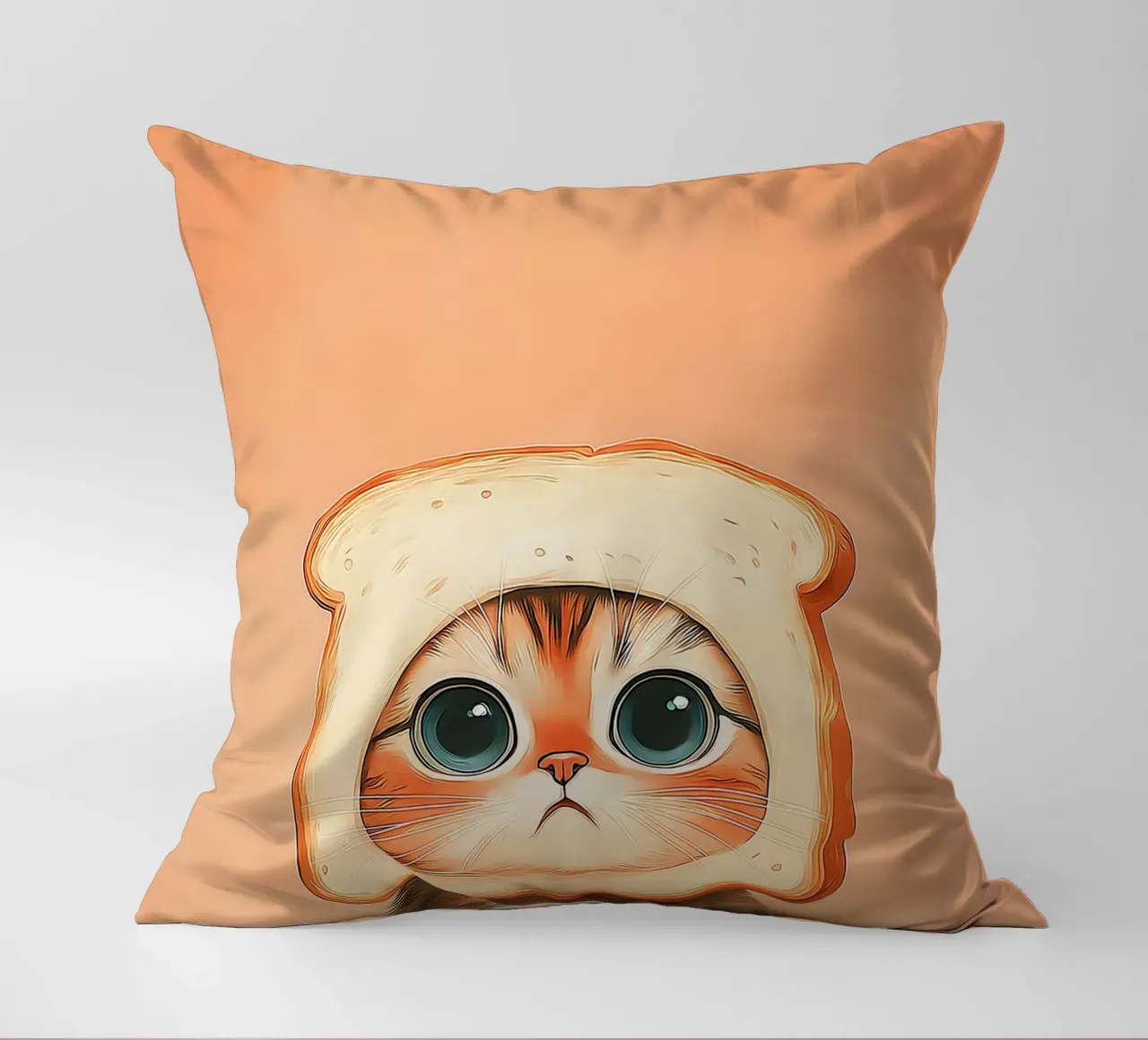 Gatto con cappello da toast cuscino da Alexander Wilson