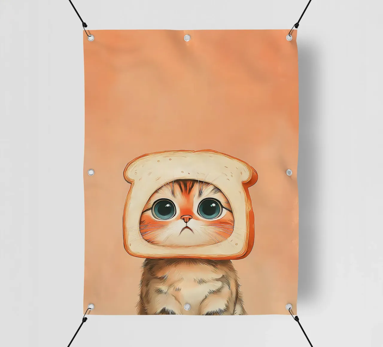 Gatto con cappello da toast telo in pvc da Alexander Wilson