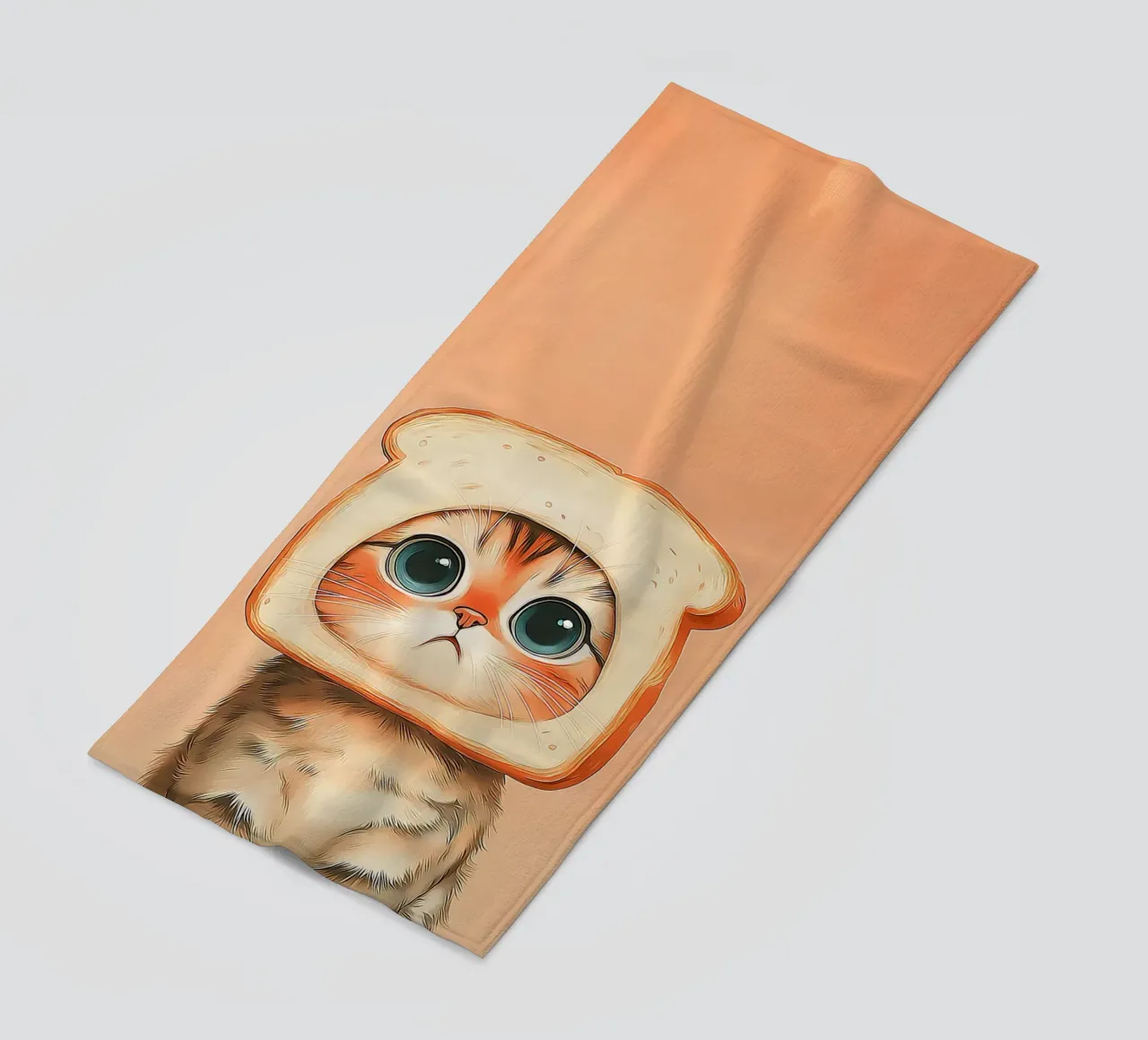 Gatto con cappello da toast telo mare da Alexander Wilson