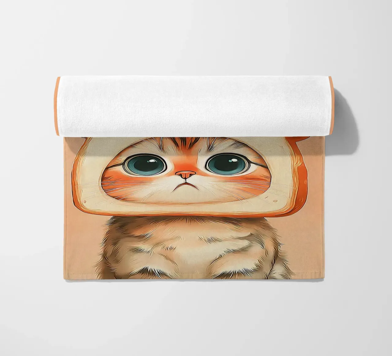 Gatto con cappello da toast telo mare da Alexander Wilson