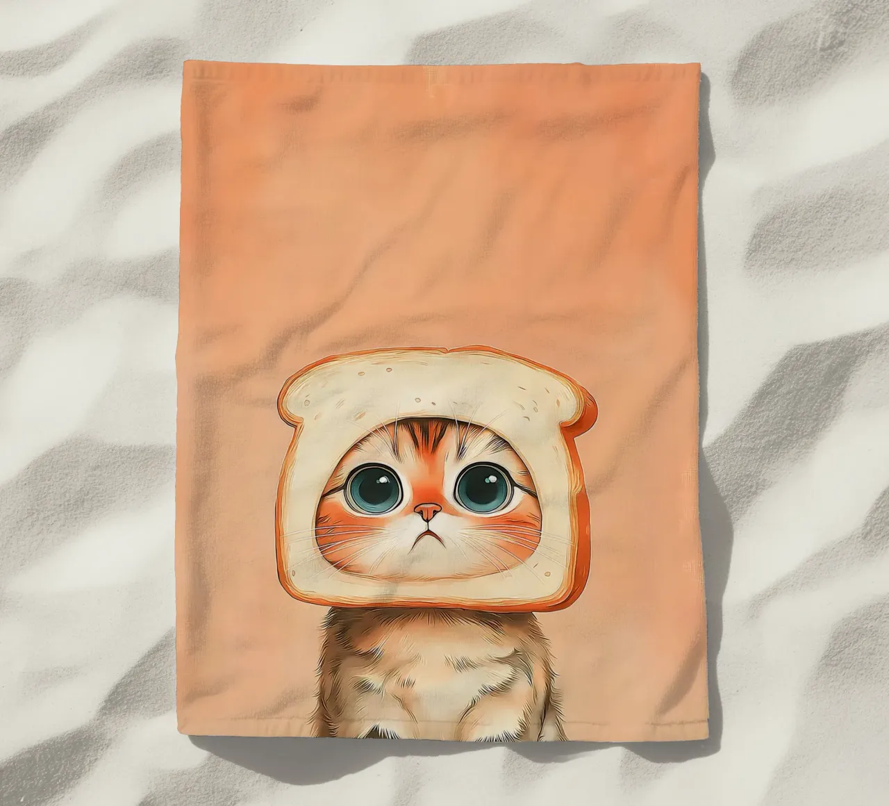 Gatto con cappello da toast telo mare da Alexander Wilson