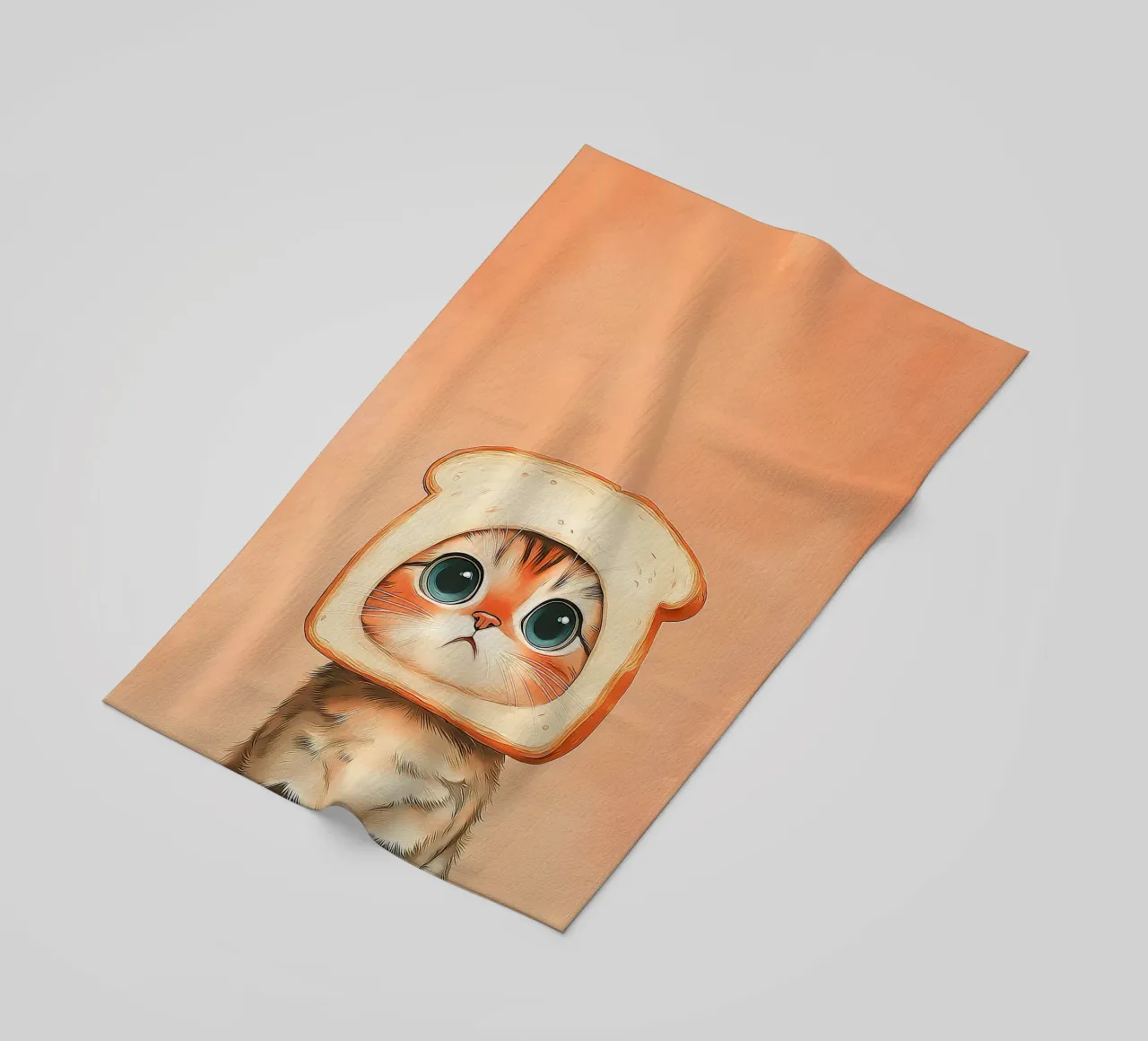 Gatto con cappello da toast telo mare da Alexander Wilson