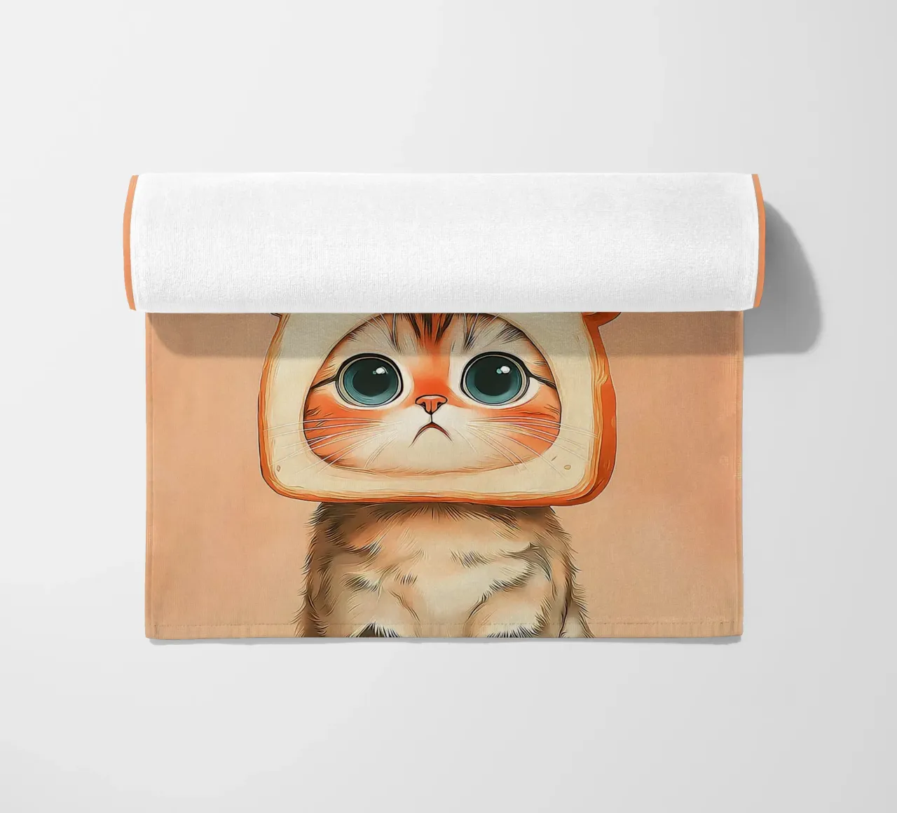 Gatto con cappello da toast telo mare da Alexander Wilson