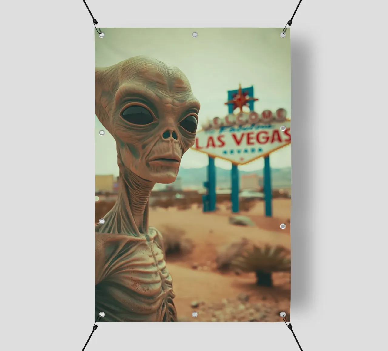 Vintage Alien in Las Vegas telo in pvc da Autofocus
