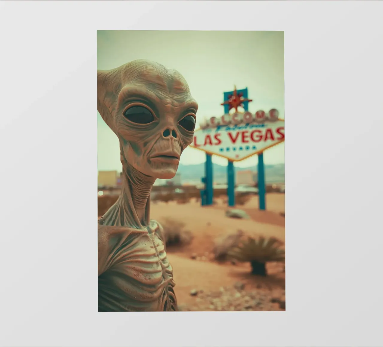 Vintage Alien in Las Vegas telo in pvc da Autofocus