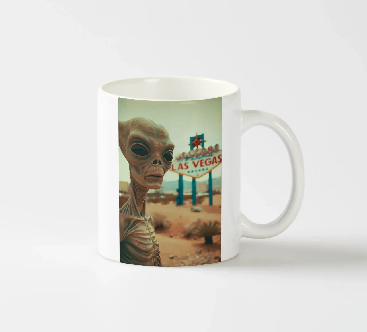 Vintage Alien in Las Vegas tazza in ceramica da Autofocus
