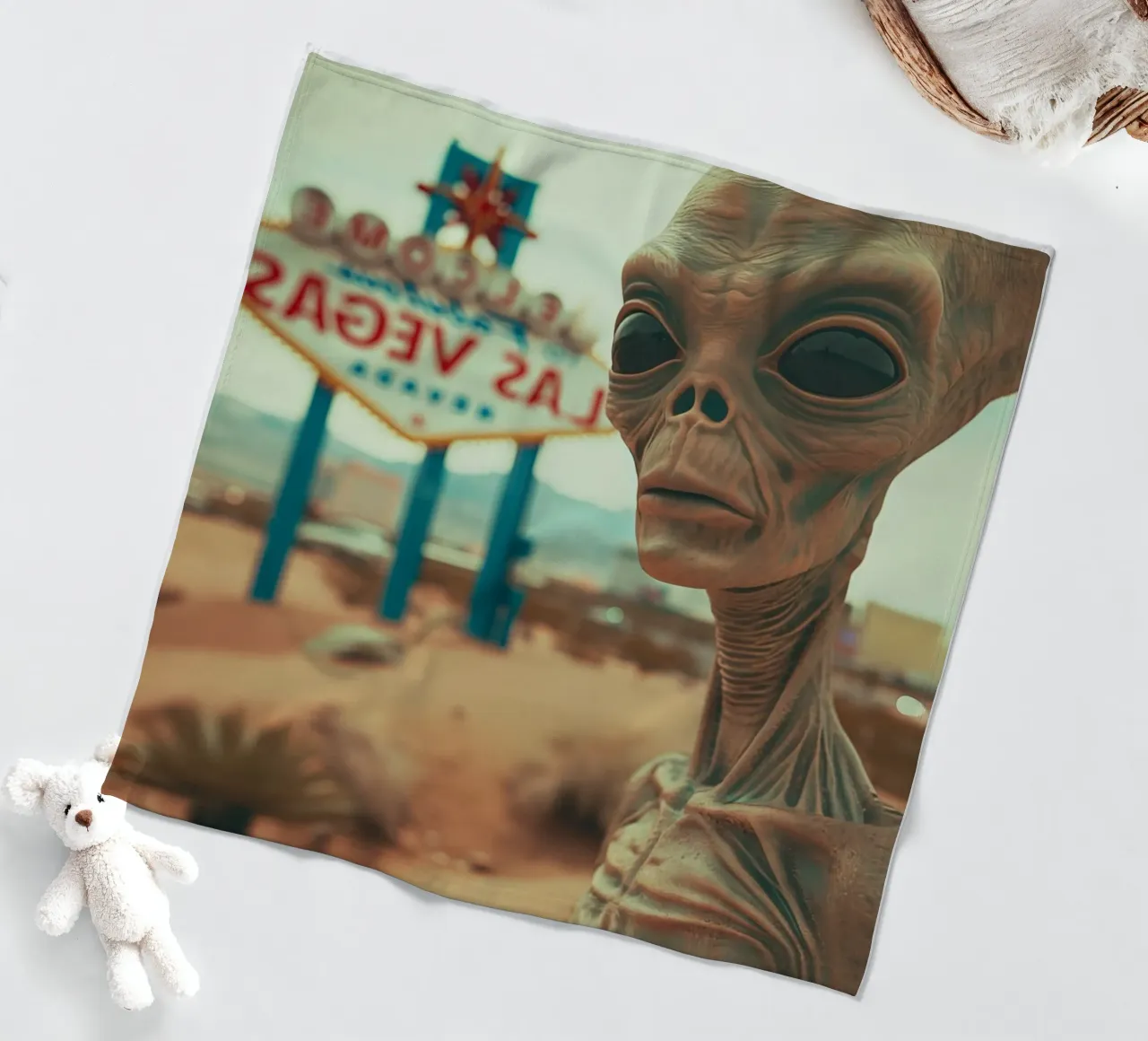 Vintage Alien in Las Vegas coperta in pile da Autofocus