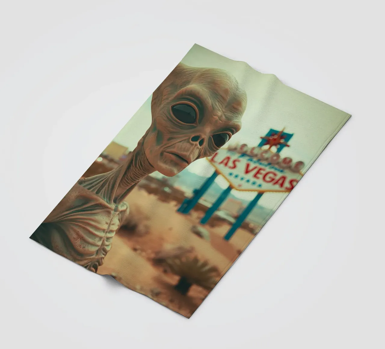 Vintage Alien in Las Vegas coperta in pile da Autofocus