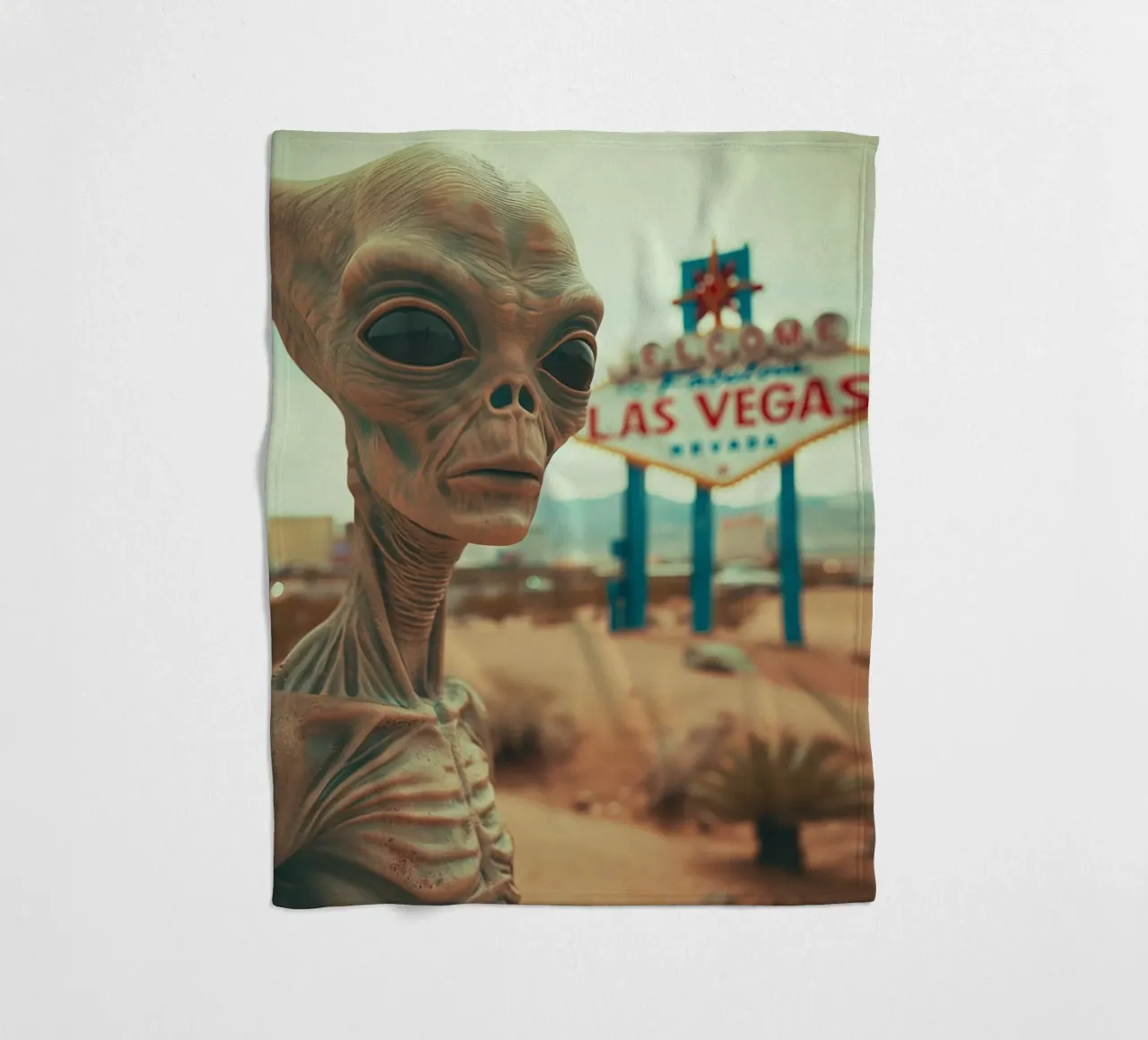 Vintage Alien in Las Vegas coperta in pile da Autofocus