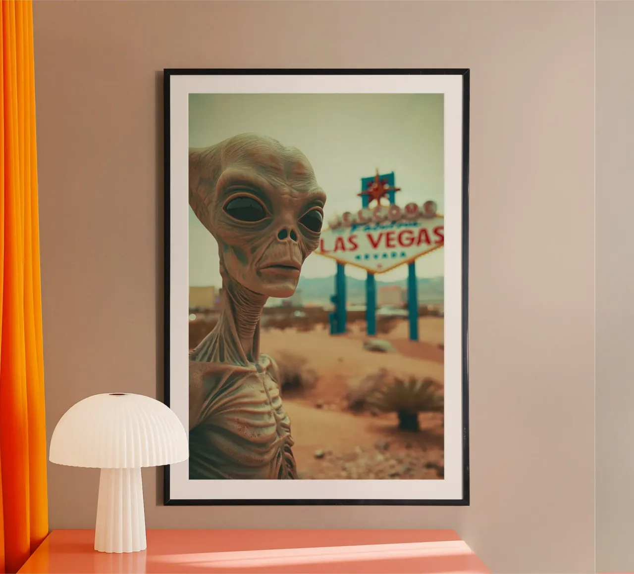 Vintage Alien in Las Vegas carta hahnemühle da Autofocus