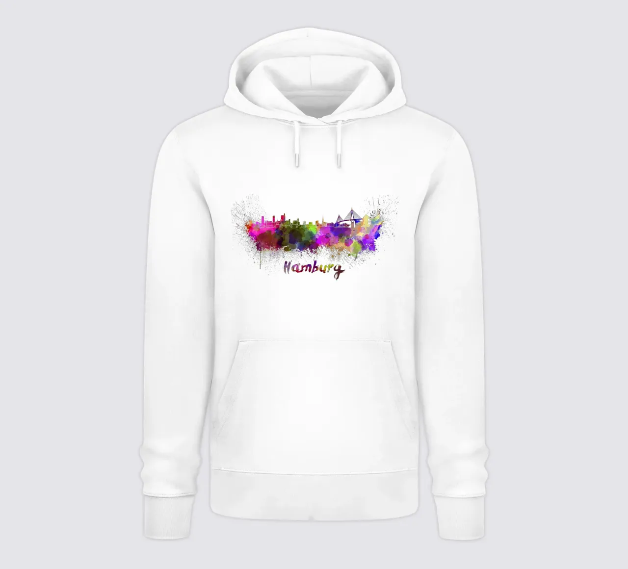 Lo skyline di Amburgo felpa con cappuccio da 🎁 ARTVI-SHOP