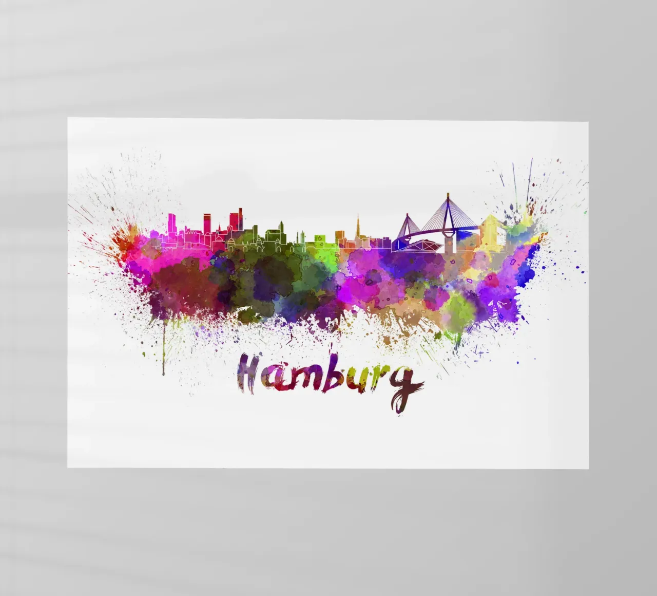 Lo skyline di Amburgo pellicola backlit da 🎁 ARTVI-SHOP