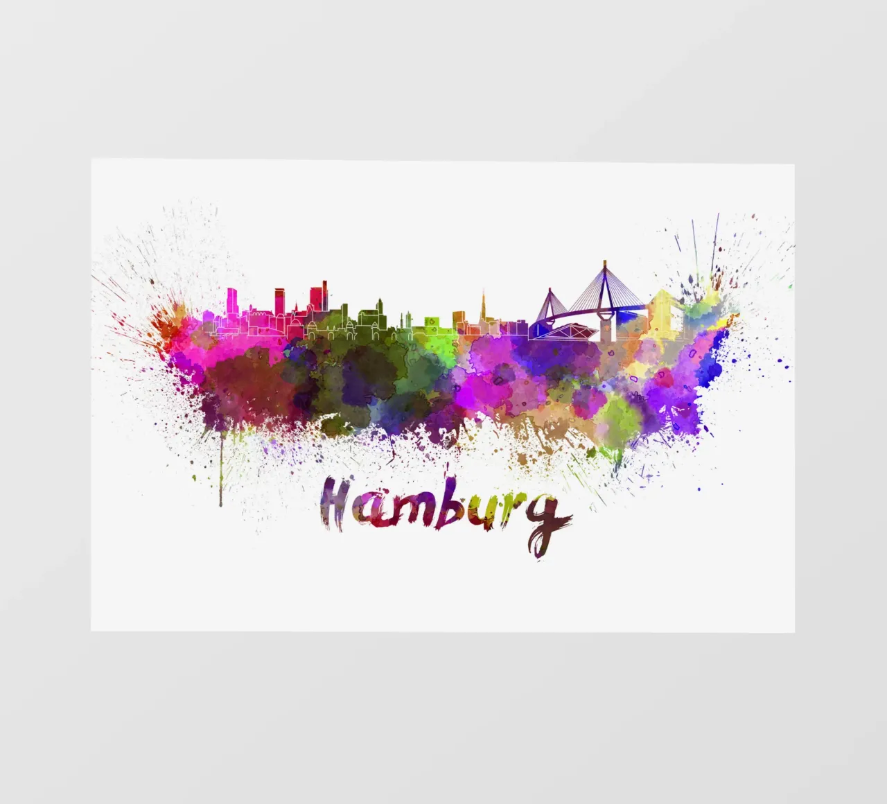 Lo skyline di Amburgo pellicola backlit da 🎁 ARTVI-SHOP