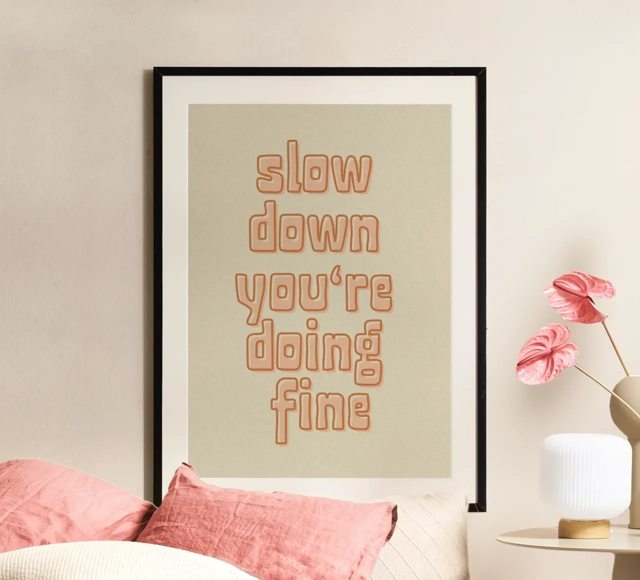 Slow Down You're Doing Fine carta hahnemühle da PurePeachStudio