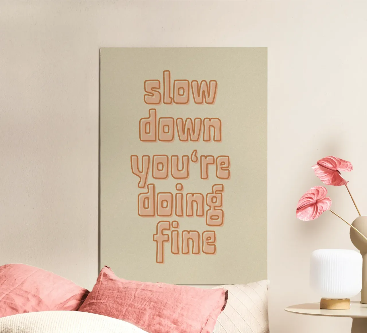 Slow Down You're Doing Fine carta hahnemühle da PurePeachStudio