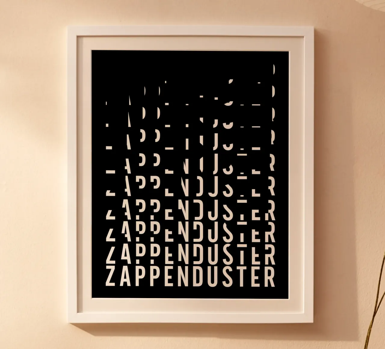 Zappenduster poster van PurePeachStudio
