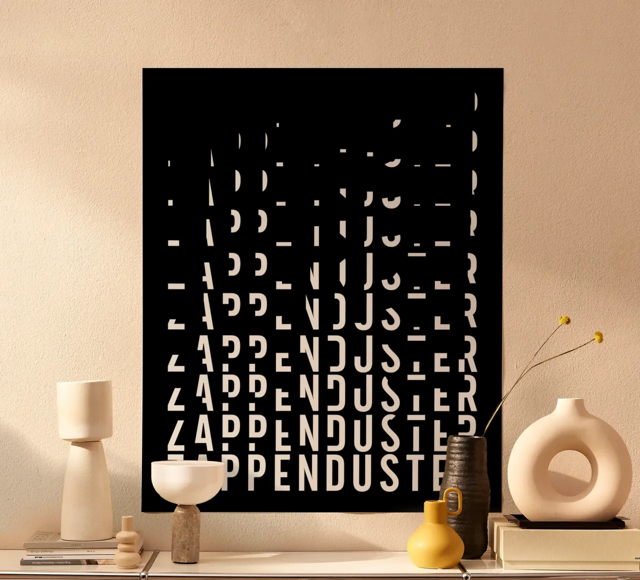 Zappenduster poster van PurePeachStudio