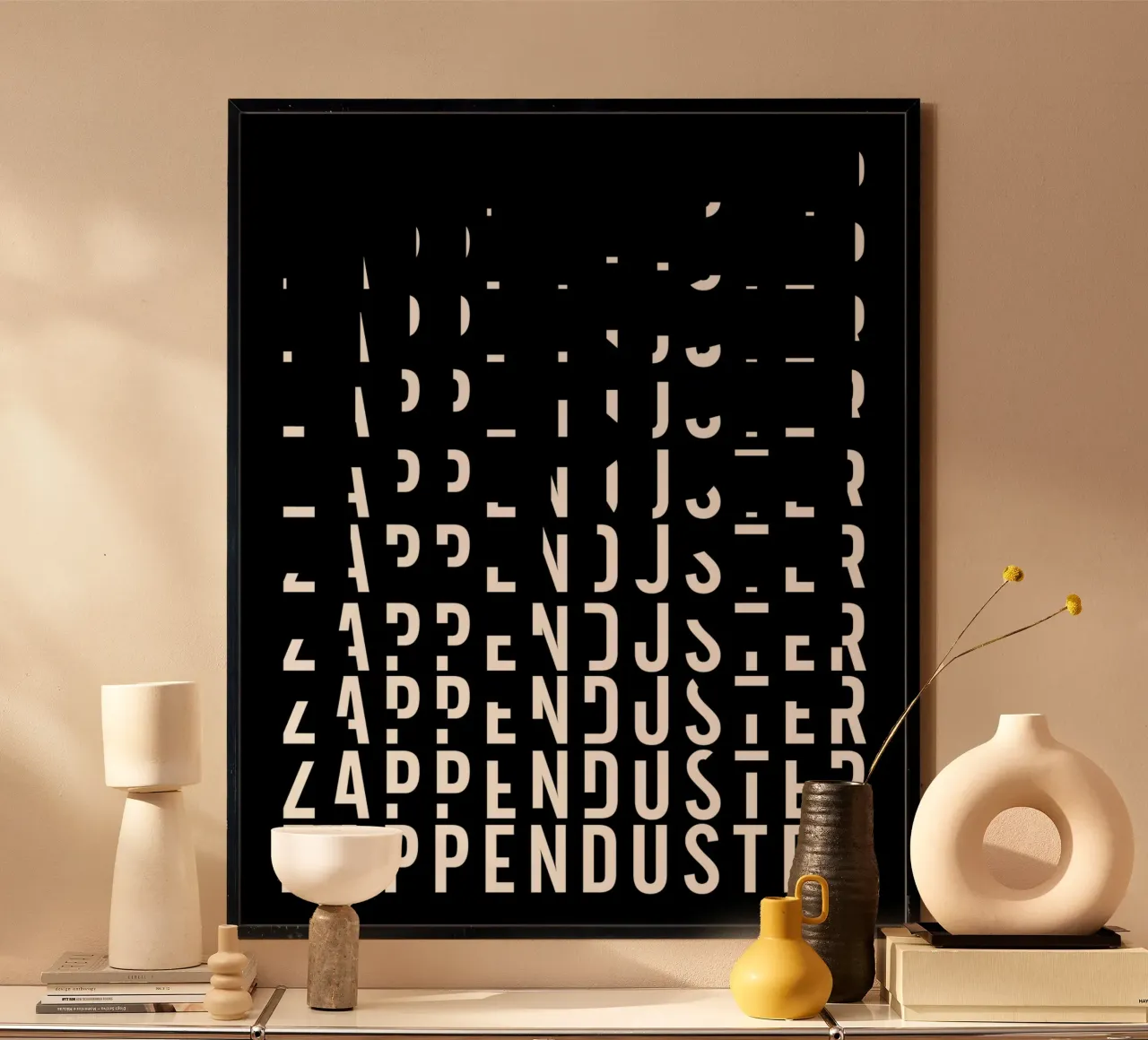 Zappenduster poster van PurePeachStudio