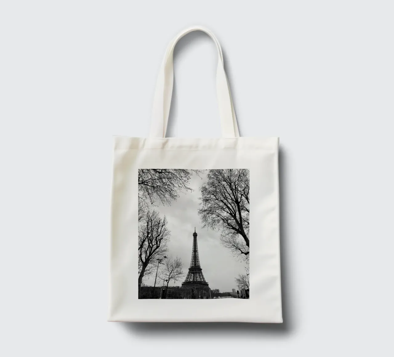 Eiffel n&b borsa in juta da chloxdesign