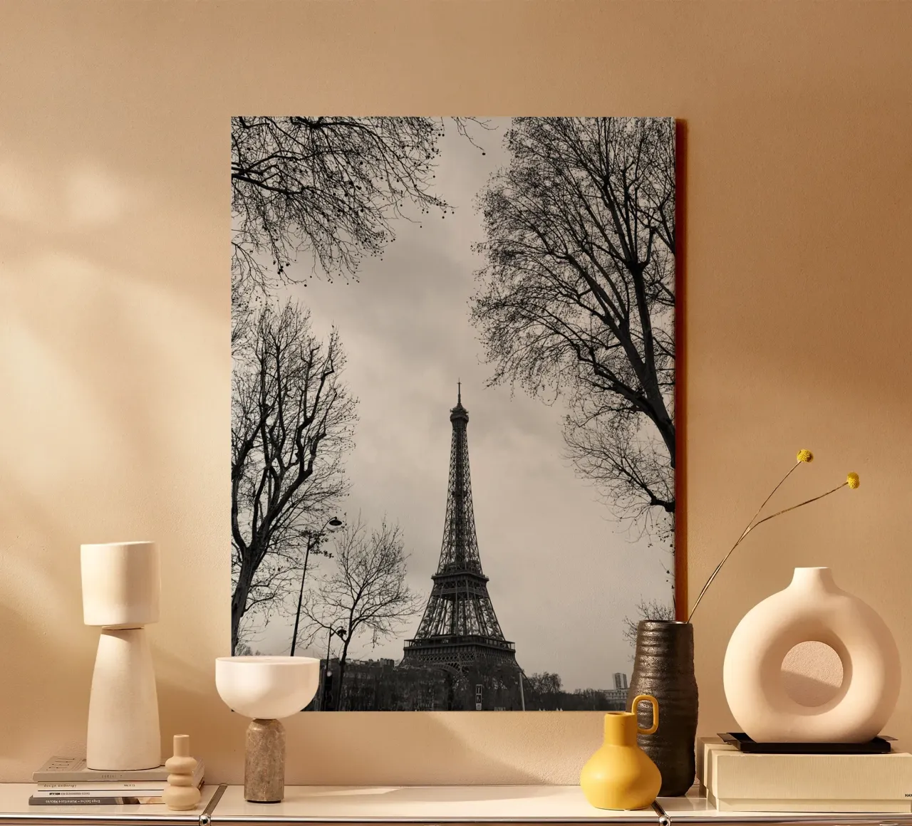 Eiffel n&b tela da chloxdesign