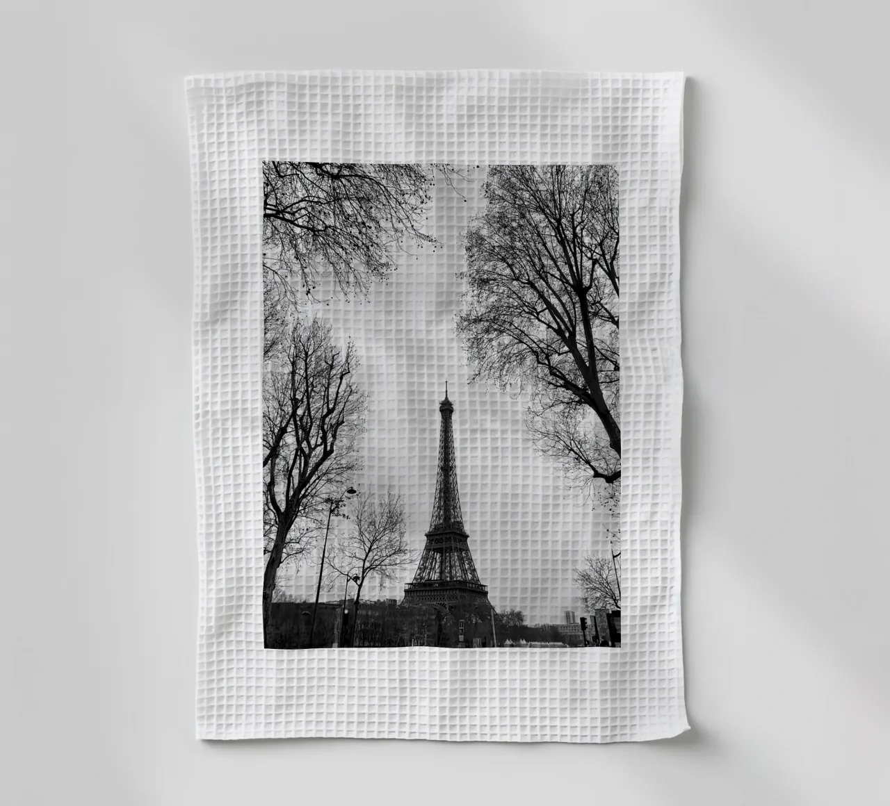 Eiffel n&b canovaccio da cucina da chloxdesign